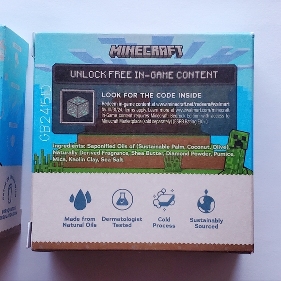 Dr Squatch x Minecraft Limited Edition Diamond Scrub Bar Soap - Picture 10 of 13
